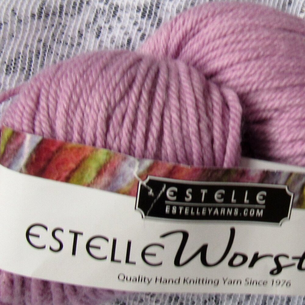 Estelle Yarn one skein , wool (40%) blend, 100g 200m, Pink;